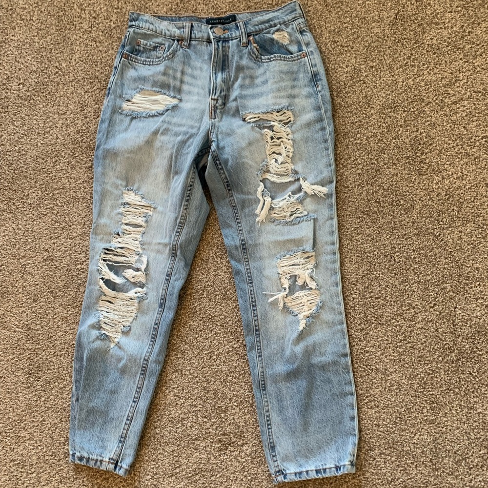 Aeropostale size 4 light blue holy skinny jeans